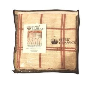 Piper Classics Red and Wheat Double Windowpane Standard Sham 21x27" NEW (1)